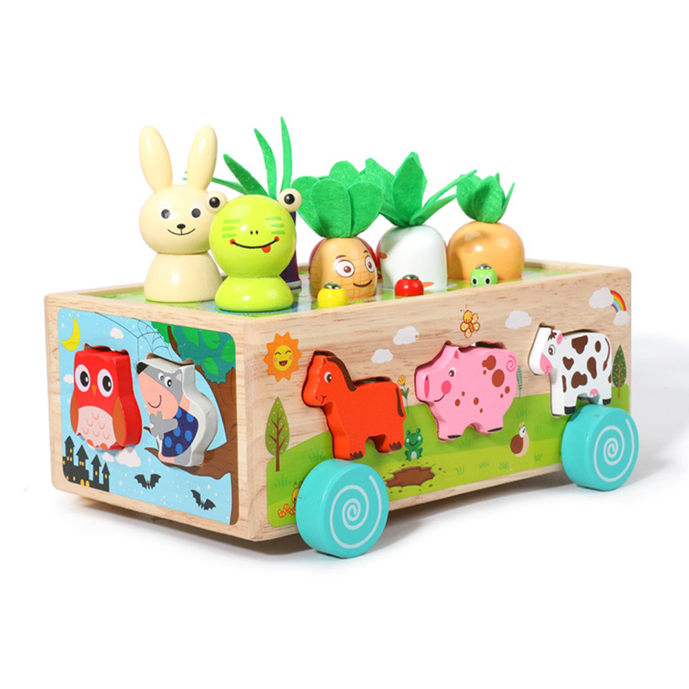 Kids Education Number - การจัดประเภทของเล่นรูปทรงไม้ของเล่นสำหรับเด็กรถเข็นเกมรูปทรงเรขาคณิตบล็อกตัวต่อการศึกษาของเล่นเด็ก