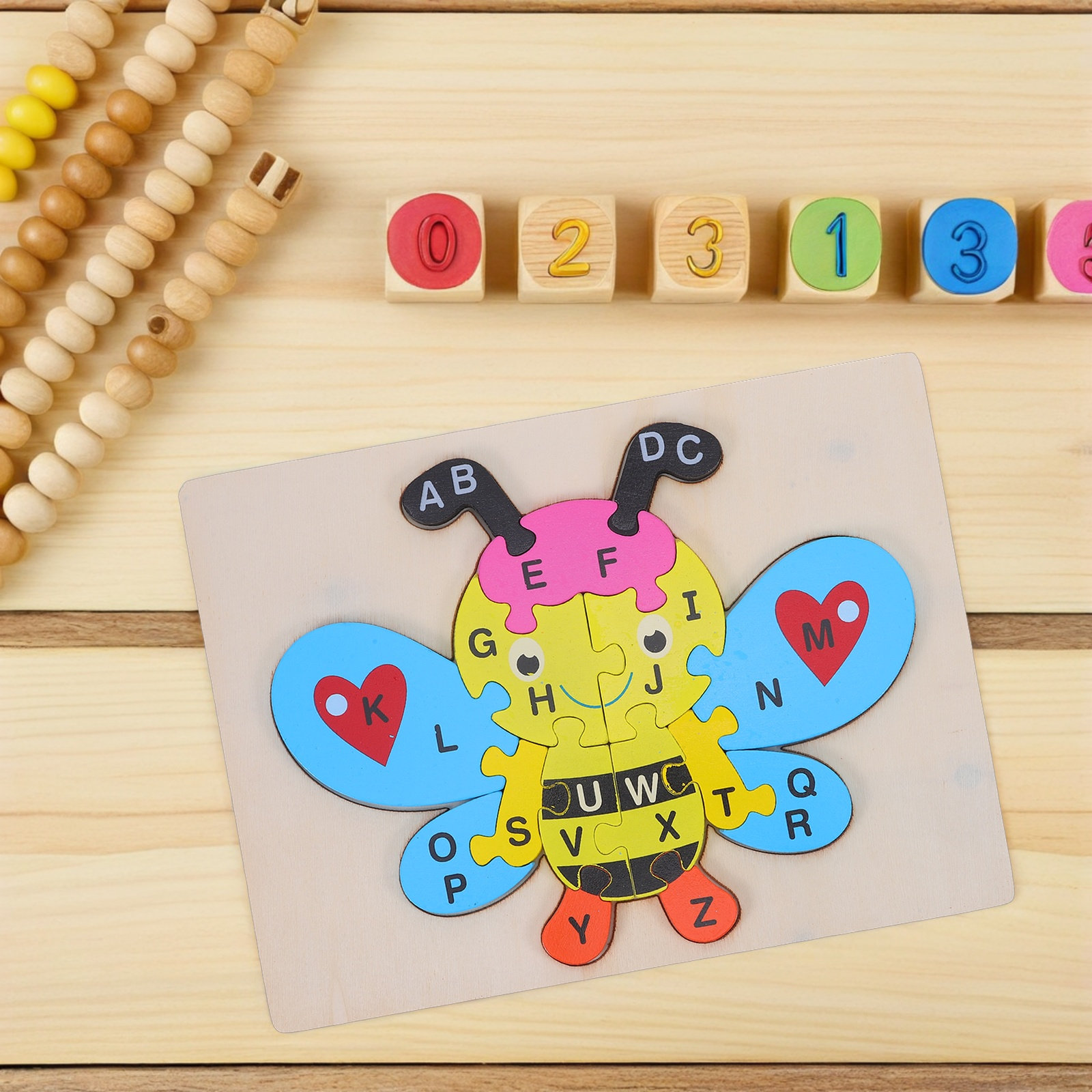 ชุดจิ๊กซอว์ไม้รูปผึ้ง ตัวอักษร - Abc Kids Early Education บทวิจารณ์และราคา