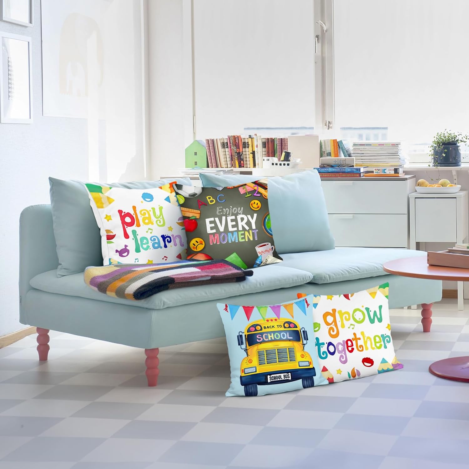 ชุดปลอกหมอนอิง 4 ชิ้น สำหรับเด - Kids Education Motivation บทวิจารณ์และราคา